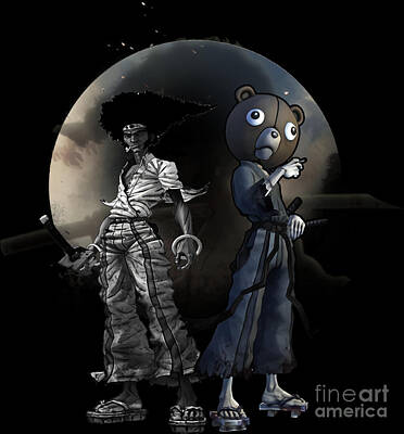 Afro Samurai' Poster, picture, metal print, paint by Sultan Studio