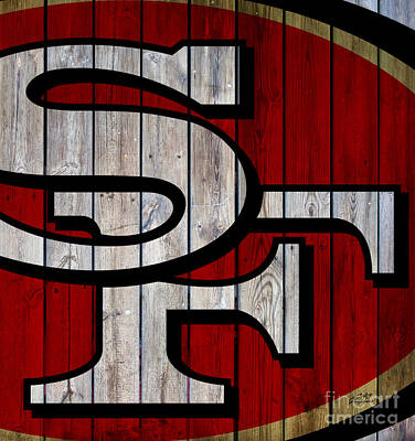 San Francisco 49ers Wood Art Poster by CAC Graphics - Fine Art America