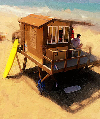 Lifeguard Station At San Clemente State Beach Posters