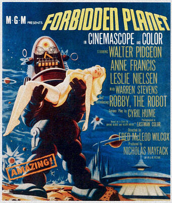 Forbidden Planet 1956 Vintage Science Fiction Movie Poster #38
