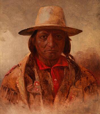 Geronimo Watercolor Portrait Tote Bag by Bekim M - Fine Art America