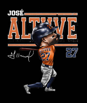  José Altuve Baseball Player Poster 11 Canvas Art