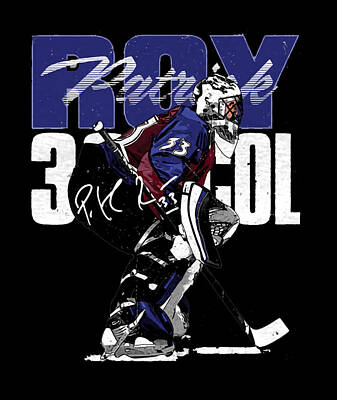 Patrick Roy Intensity Colorado Avalanche NHL Action Poster - Norman James  Corp. 1996