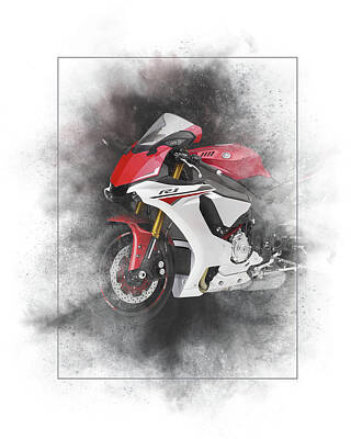YAMAHA R1 2016 Motorbike Poster Photo Poster Print Art A0 A1 A2 A3 A4 1733 