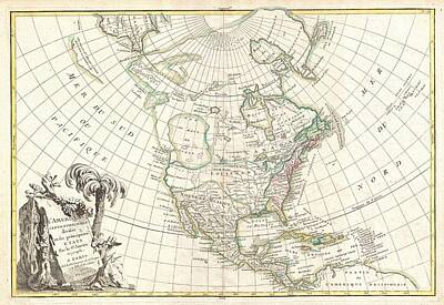 An Altogether Fascinating Map Of North America By Jean Janvier Dating To Posters