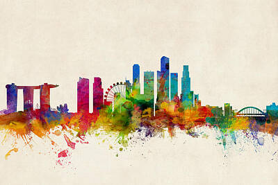 Singapore Skyline Posters