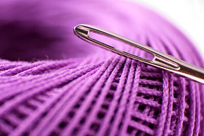 Close Up Of Yarn In Knitting Basket by Nils Hendrik Mueller