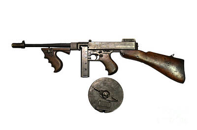 Thompson Submachine Gun Mod of 1921 1928 & 1928A1 Poster 11 x 17 