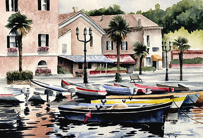 Italian Harbor Paintings Posters
