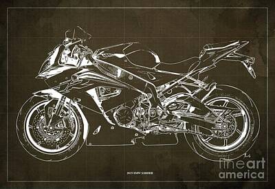 BMW 1000 RR YELLOW Motorbike Poster 1587 Photo Poster Print Art * All Sizes 