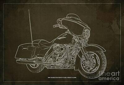 HARLEY DAVIDSON MOTORCYCLE FINE ART BIKE POSTER PRINTS A1 A2 A3 A4 WALL ART #139 