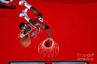 Clyde Drexler and Horace Grant Wood Print by Andrew D. Bernstein - Fine Art  America