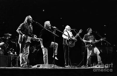 Crosby Stills Nash and Young Poster  Black And WhitE Poster Version A 13x19 