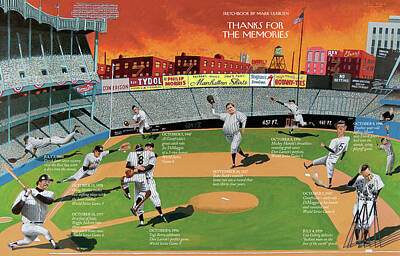 Yankee Stadium Digital Art Posters