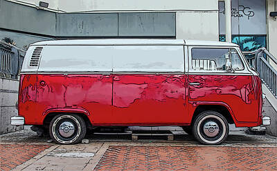 VW Bulli Bild auf Leinwand  Poster Wandbild Kunstdruck XXL 160 cm*80 cm 515