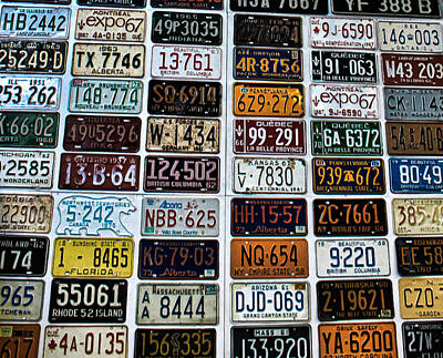 1953 License Plates of America poster