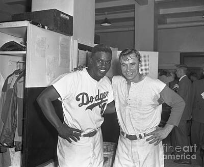 Jackie Robinson And Pee Wee Reese by Mesha Thomas