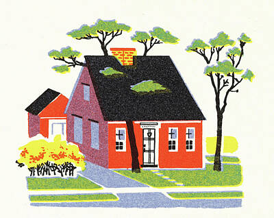 Little House Drawings Posters