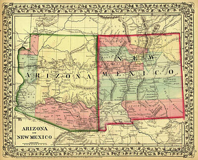 New Mexico Map Posters