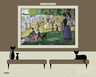 Sunday Afternoon On The Island Of La Grande Jatte Digital Art Posters