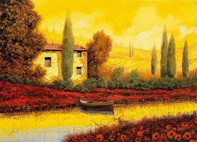 Tuscany Paintings: Guido Borelli River Posters