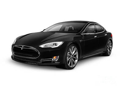 2012 Tesla Model S CARS4551 Art Print Poster A4 A3 A2 A1 