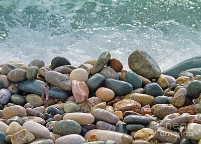 Beach Stones Colorful Rocks Posters