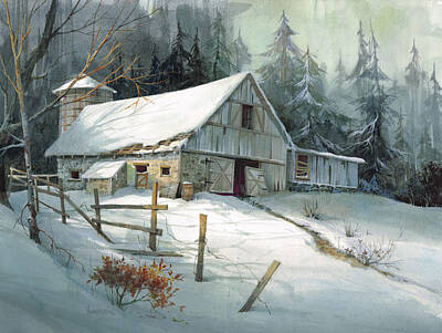 Winter Landscapes Paintings Posters