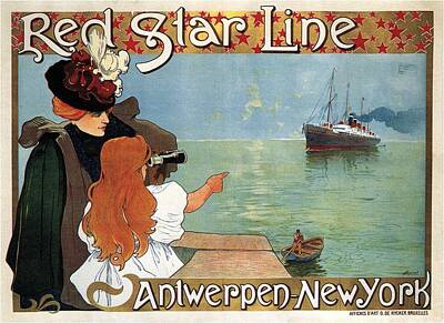 New York Boat Train Vintage Travel Advertising  Poster reproduction