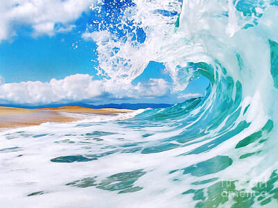 Waves Energy Paintings Posters
