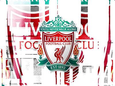 1art1 Fußball Poster 91x61 cm Schwarz Liverpool Fc Crest Inklusive EIN Paar Posterleisten