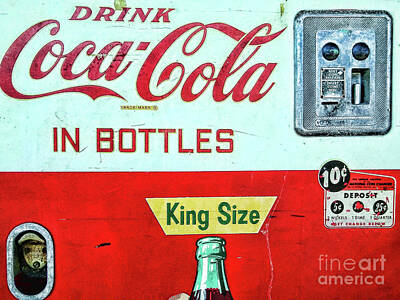 Classic Coke Dispenser Machine . Long Cut Photograph by Wingsdomain Art and  Photography - Fine Art America