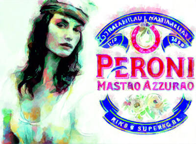 Peroni Italian Beer Poster by Peggy Petrali - Fine Art America
