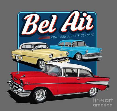 * Chevrolet Corvette Bel Air Oldtimer Poster Lewis Drive-In Diner Schild 594* 