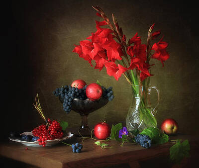 Still-life With Gladiolus Photos Posters