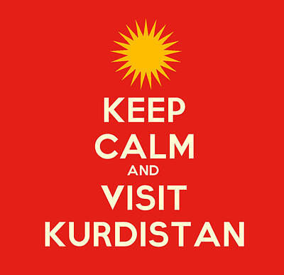 Kurdistan Kurdish flag flag Poster by GeogDesigns