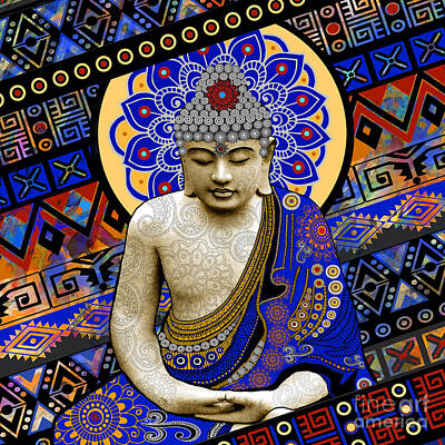Lord Buddha Buddhism Psychedelic Trippy Silk Poster 13x20 24x36 inch 039 