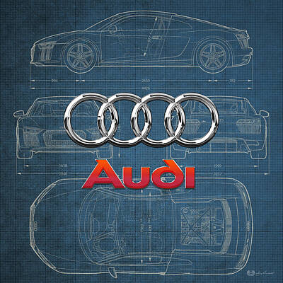 Audi R8 ABT A4 260gsm Framed Poster Print