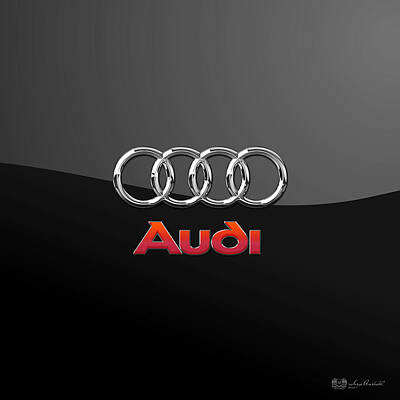 Audi Car Logo Large Poster Art Print in multiple sizes 