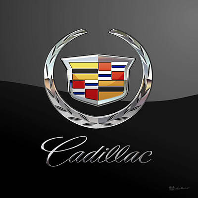 Cadillac 3d Badge Posters