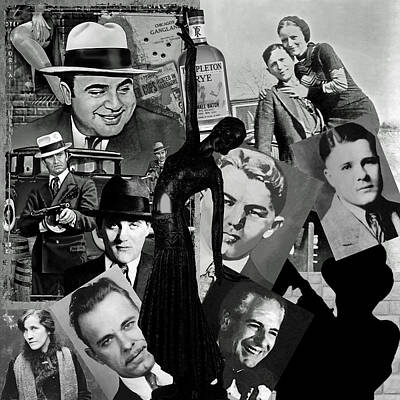 John Dillinger Mixed Media Posters