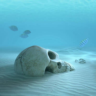 Designs Similar to Skull on sandy ocean bottom