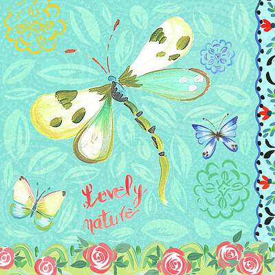Lovely Dragonflies Posters