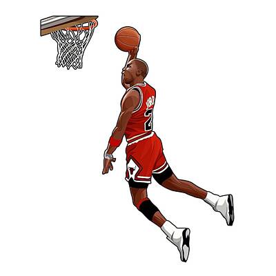 Xianrenge Poster Canvas Painting Abstract Michael Jordan Poster Fly Dunk  Basketball Wall Art No Frame