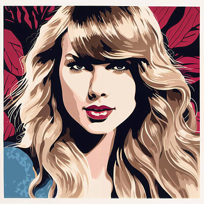 Taylor Swift WPAP Style Sticker by Lintang Wicaksono - Fine Art