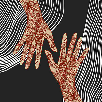 Poster Henna Abstract Doodle Mehndi Tattoo Vector Design  PIXERSUK