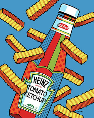 French Fries Digital Art Posters