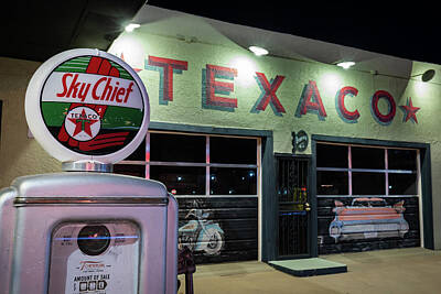  Photograph - Texaco Fire Chief Pumps on Route 66 #1 by Tim Stanley