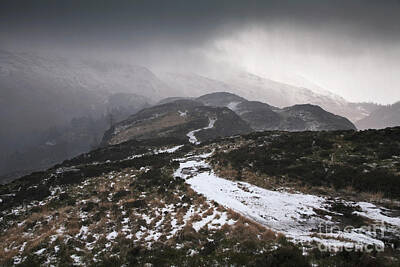  Photograph - High Rigg summit hailstorm by Gavin Dronfield