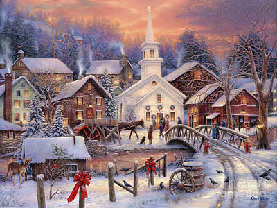 Christmas Village Paintings